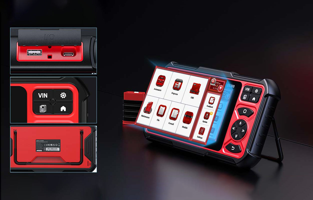 Ancel DS300 bidirectional automotive scanner with all car diagnostic functions.